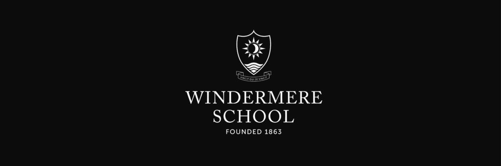 Windermere School logo with black background