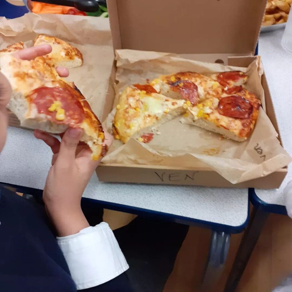 Windermere School Pizza Making