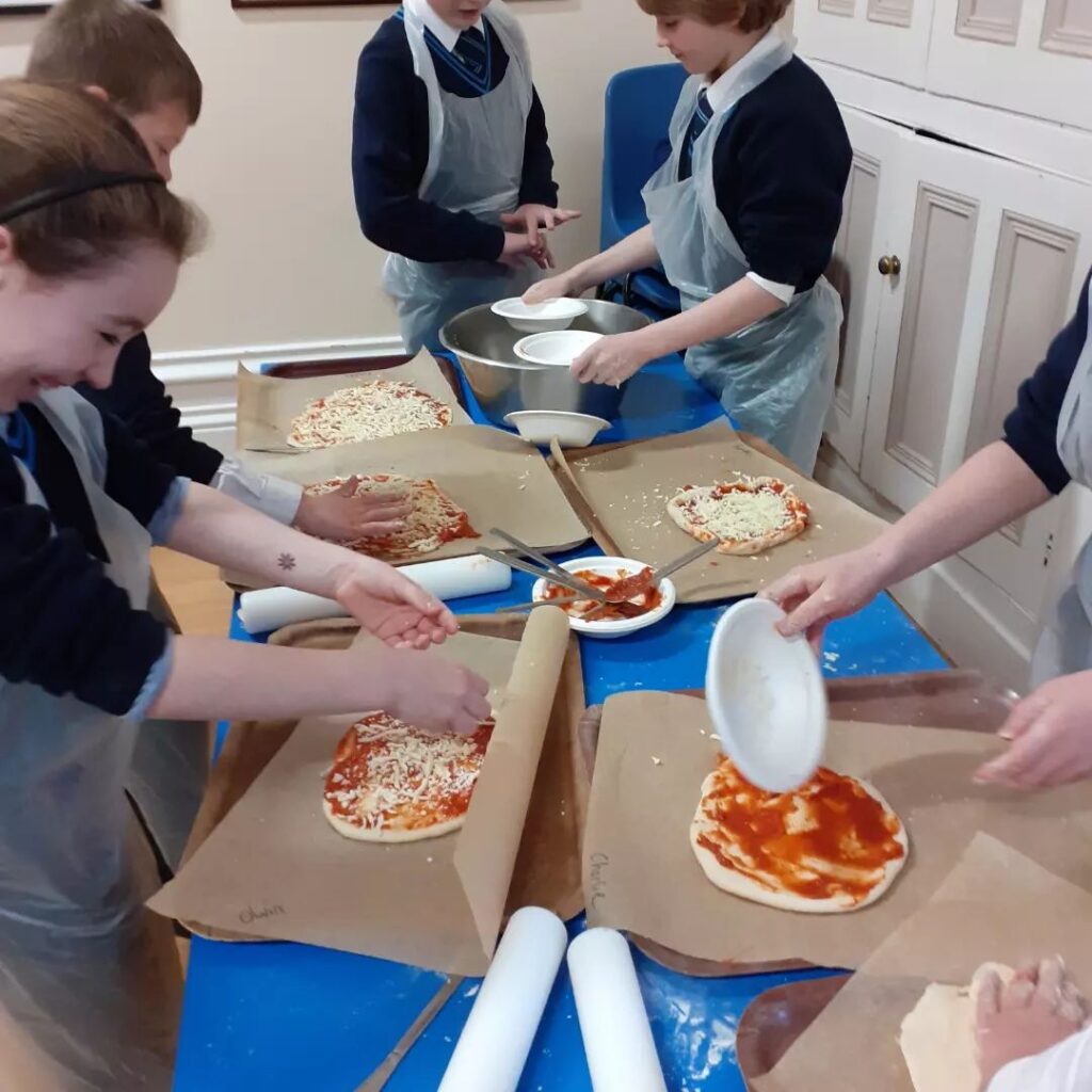Windermere School Pizza Making