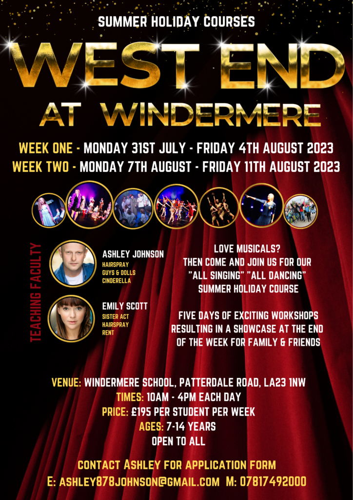 Holiday Performing Arts Course - West End at Windermere