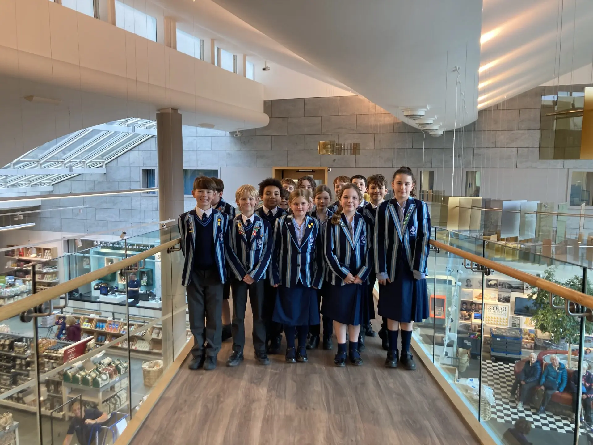 Windermere School singing at Lakeland for Charity