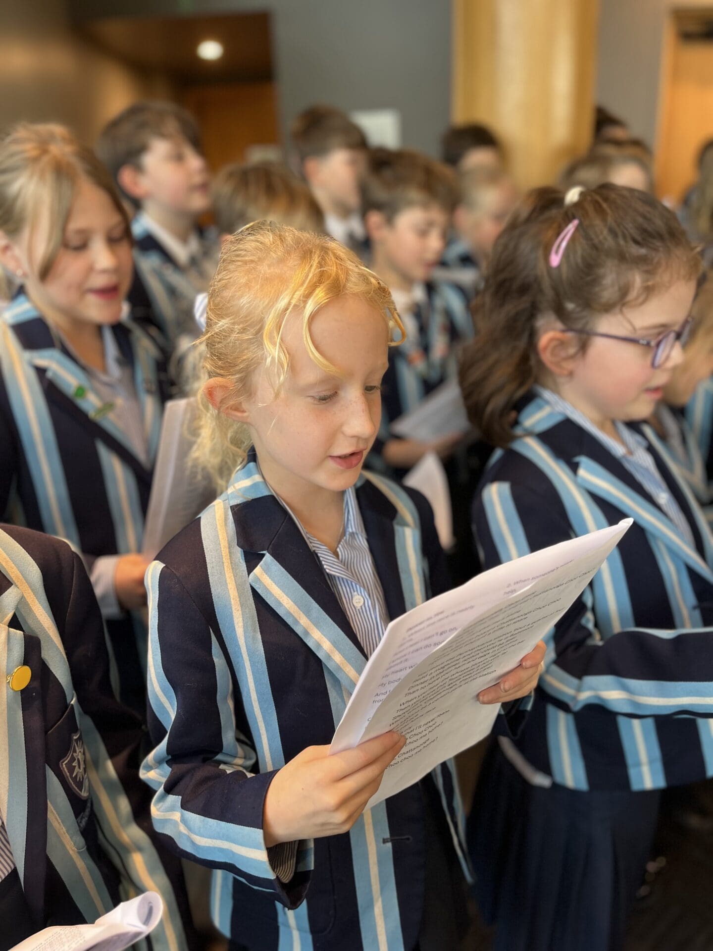 Windermere School singing at Lakeland for Charity
